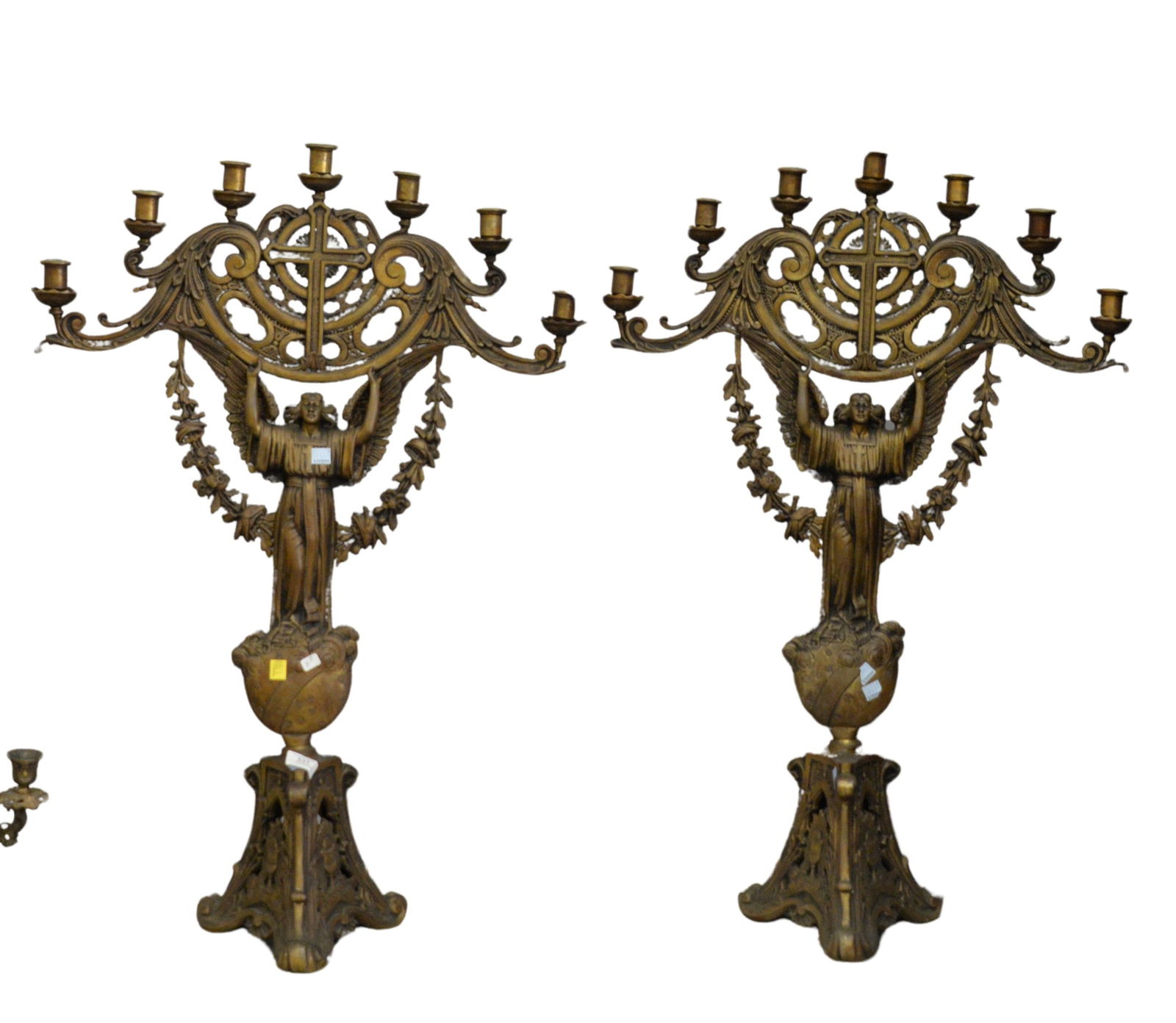 Pair of Brass Candelabras (1 of 9)