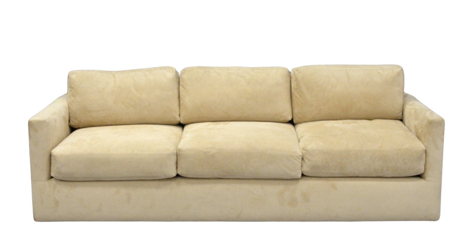Donghia Pair of Three Cushion Loveseats: Donghia Pair of Three Cushion Loveseats, height 24 1/2 inches, length 74 inches