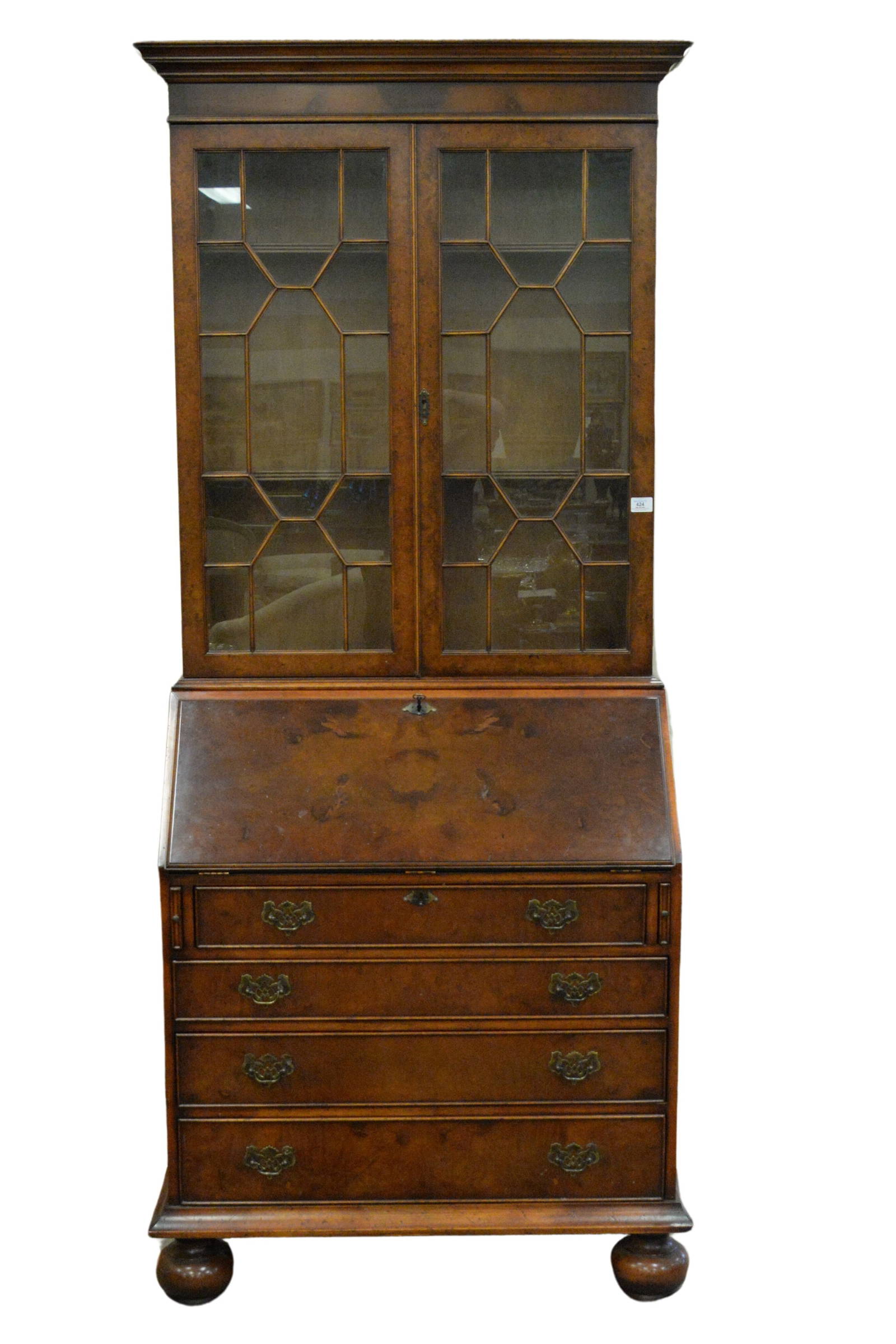 Yorkshire House Inc., Ii Style Burlwood Secretary Desk Auction