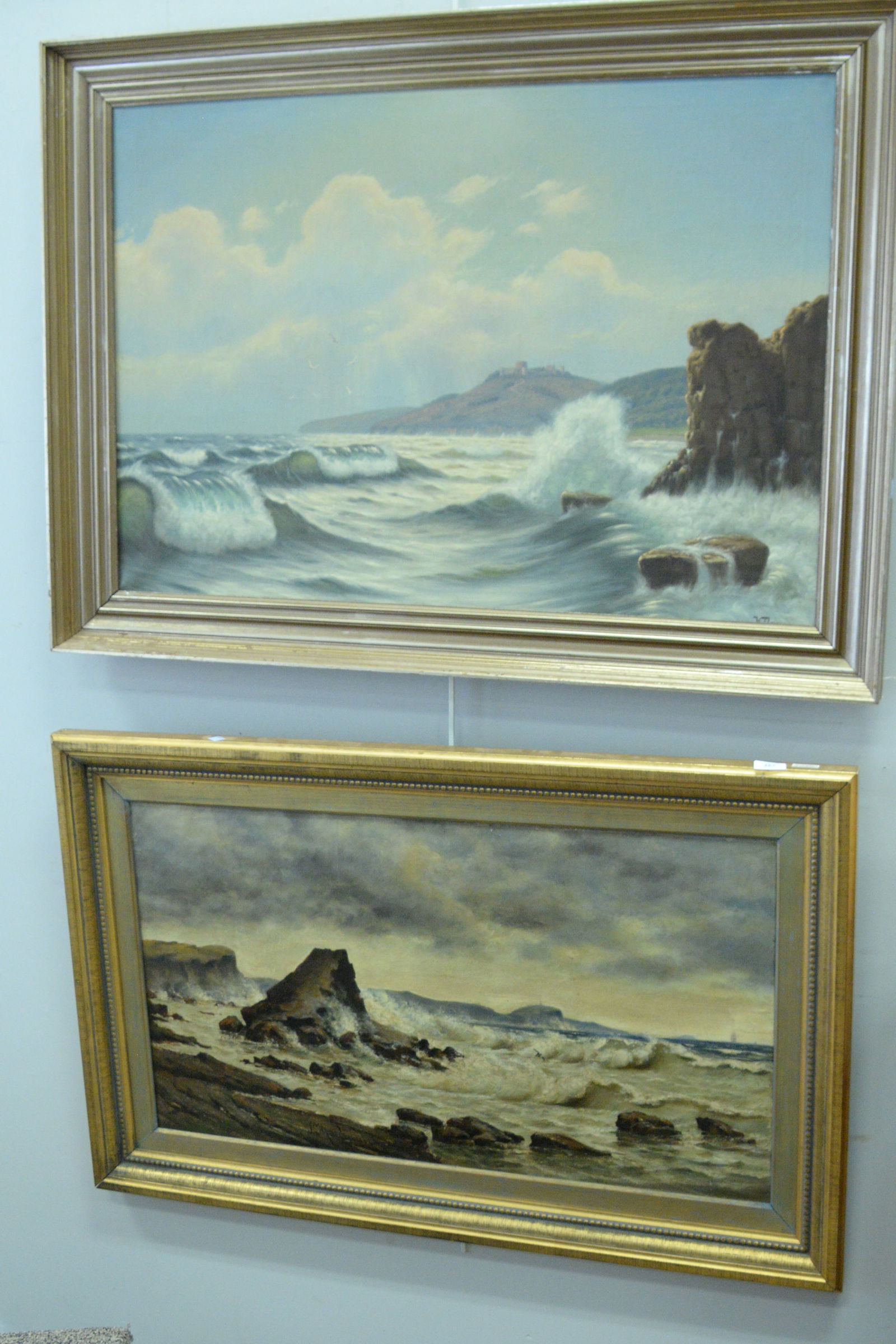 Two Oil On Canvas Seascapes (1 of 9)