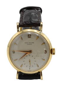 Patek Philippe 18K Yellow Gold Oversized Mens Wristwatch Model 2459: Patek Philippe 18K Yellow Gold Oversized Mens Wristwatch Model 2459 36.4 millimeters