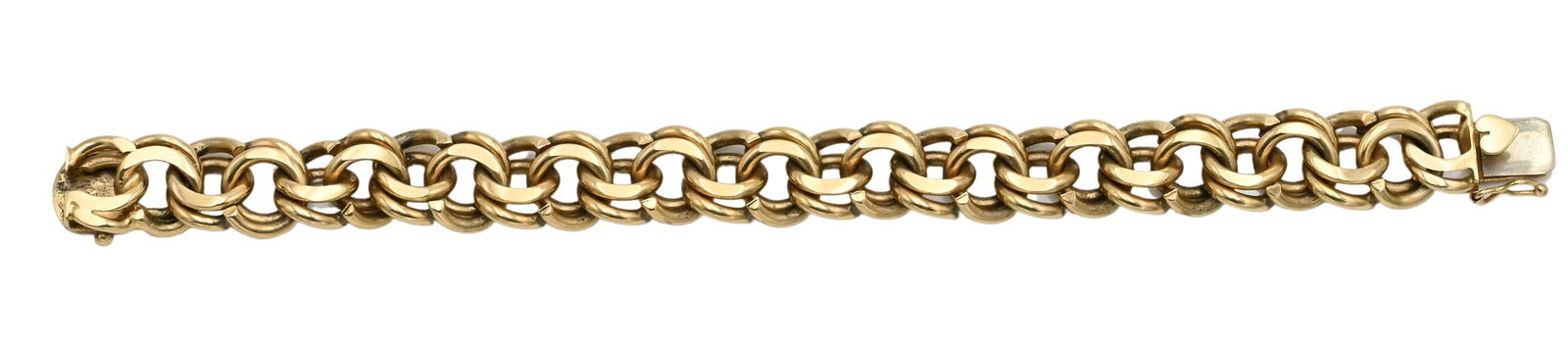 14K Yellow Gold Double Link Heavy Bracelet (1 of 6)