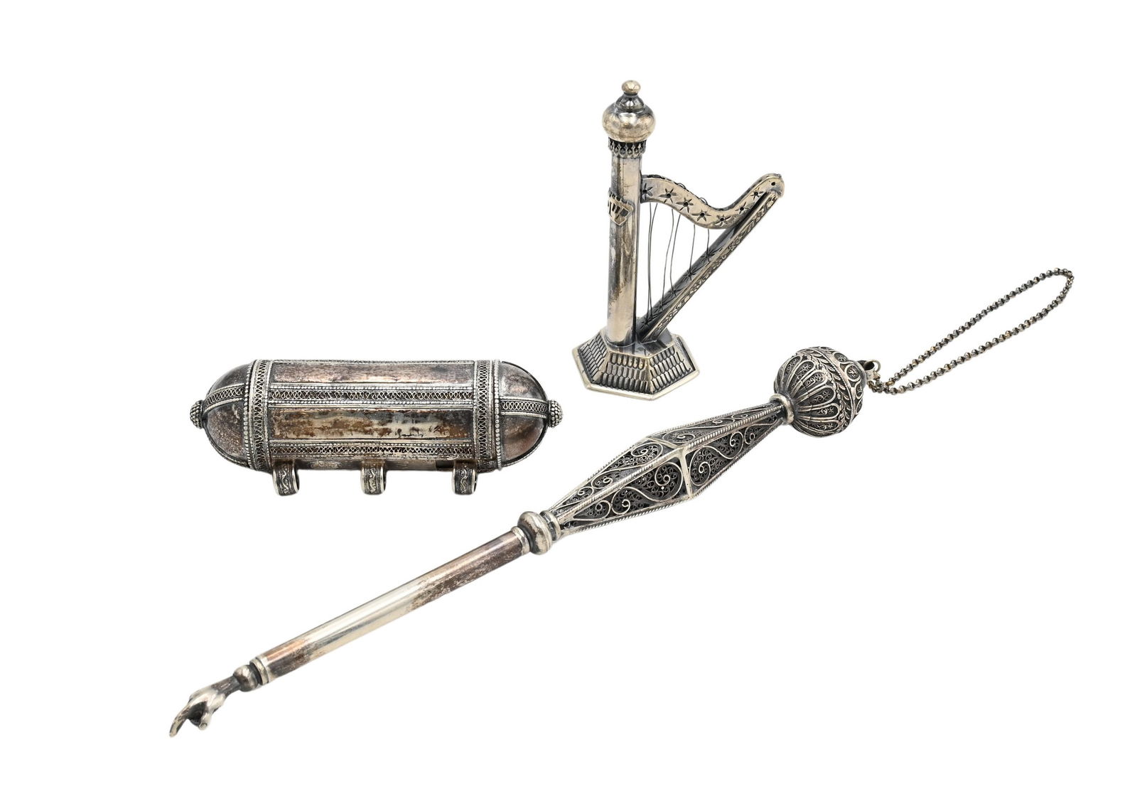 Group of Three Judaic Silver Articles (1 of 8)