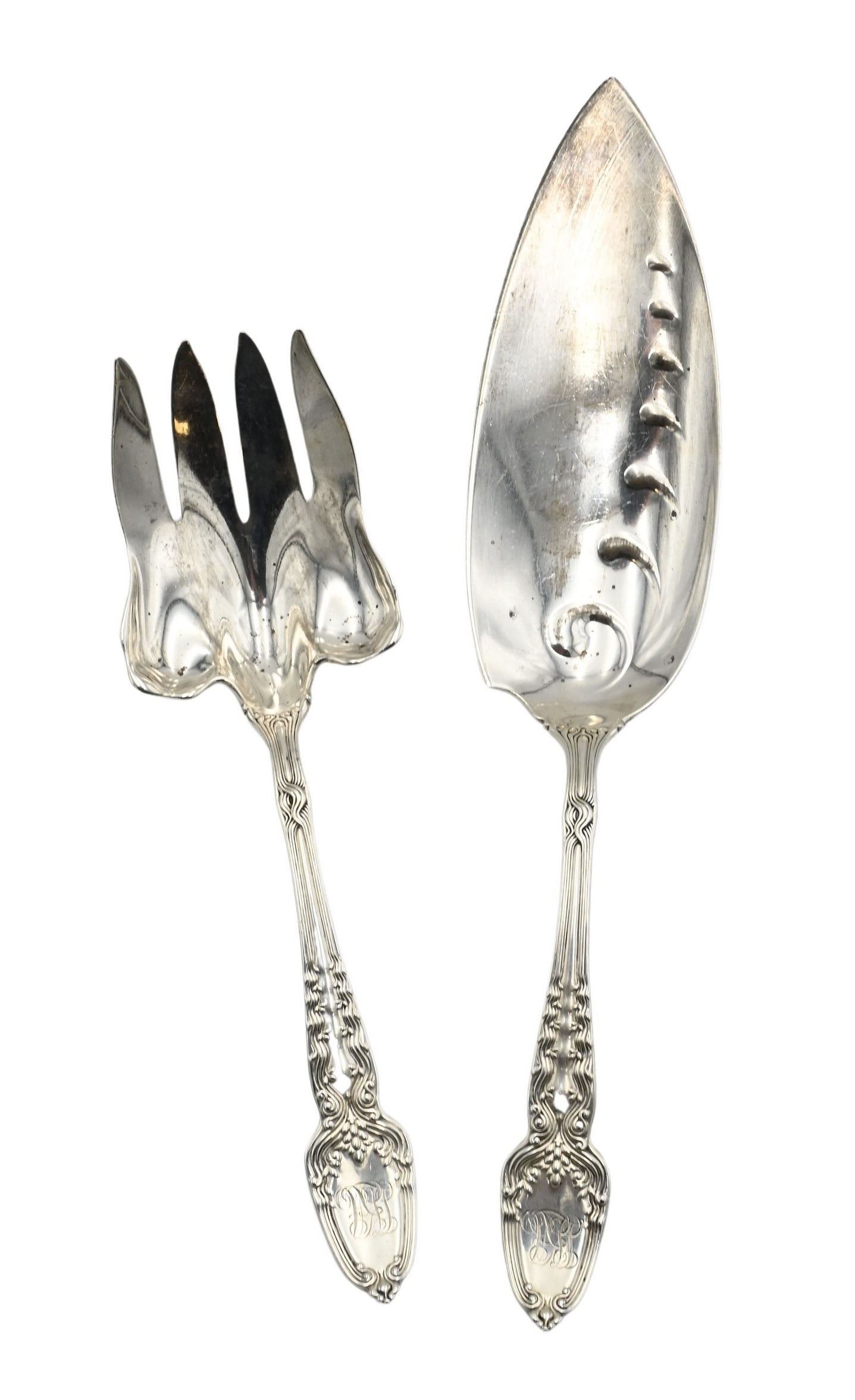Two Piece Tiffany and Company "Broom Corn" Fish Set (1 of 6)