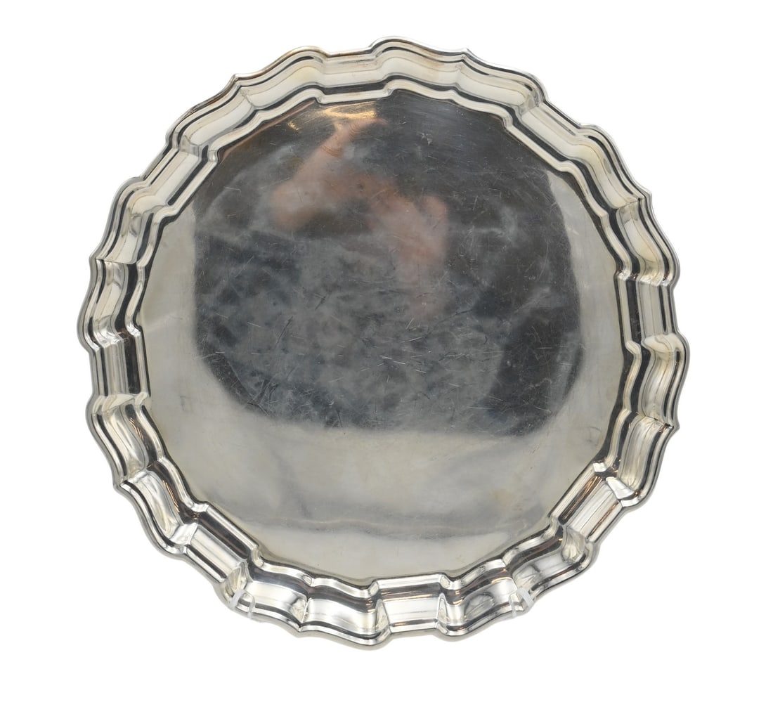 Frank Smith Chippendale Style Sterling Silver Round Tray (1 of 6)