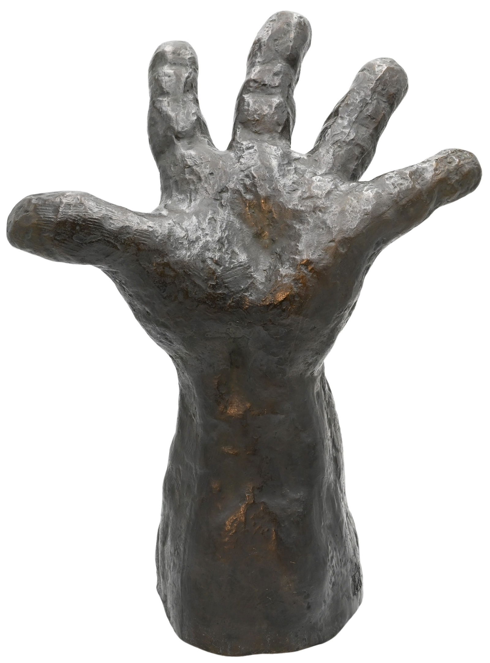 Emile-Antoine Bourdelle (French 1861 - 1929): Emile-Antoine Bourdelle (French 1861 - 1929) Main gauche du Grande Guerrier de Montauban Bronze hand sculpture having brown patina Inscribed with cipher (on the front), signed, numbered, and stamped w