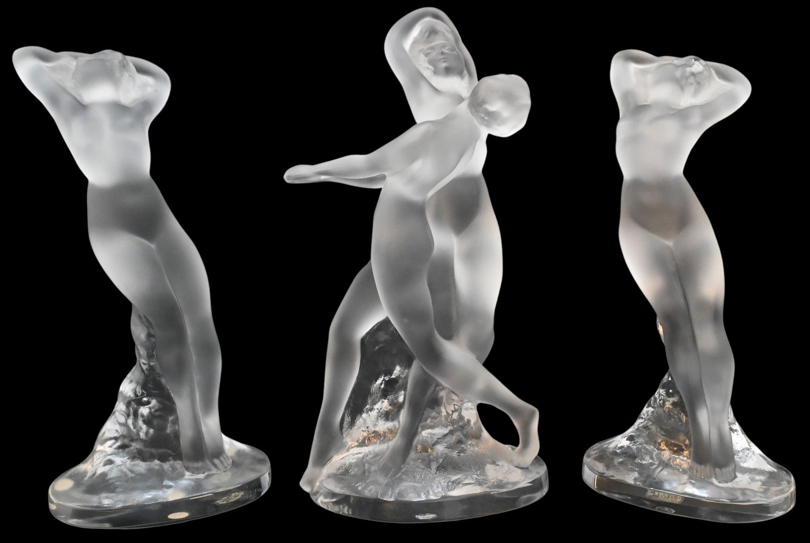 Three Lalique Crystal Figures (1 of 8)
