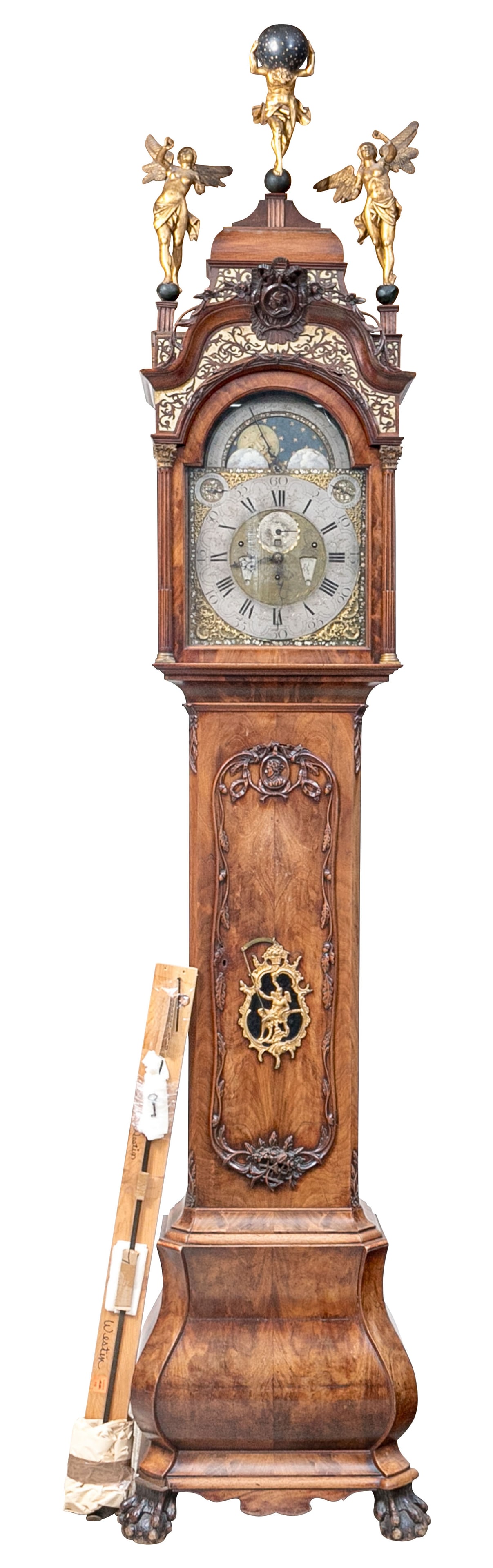 18th Century Dutch Walnut Musical Striking Case Clock (1 of 13)