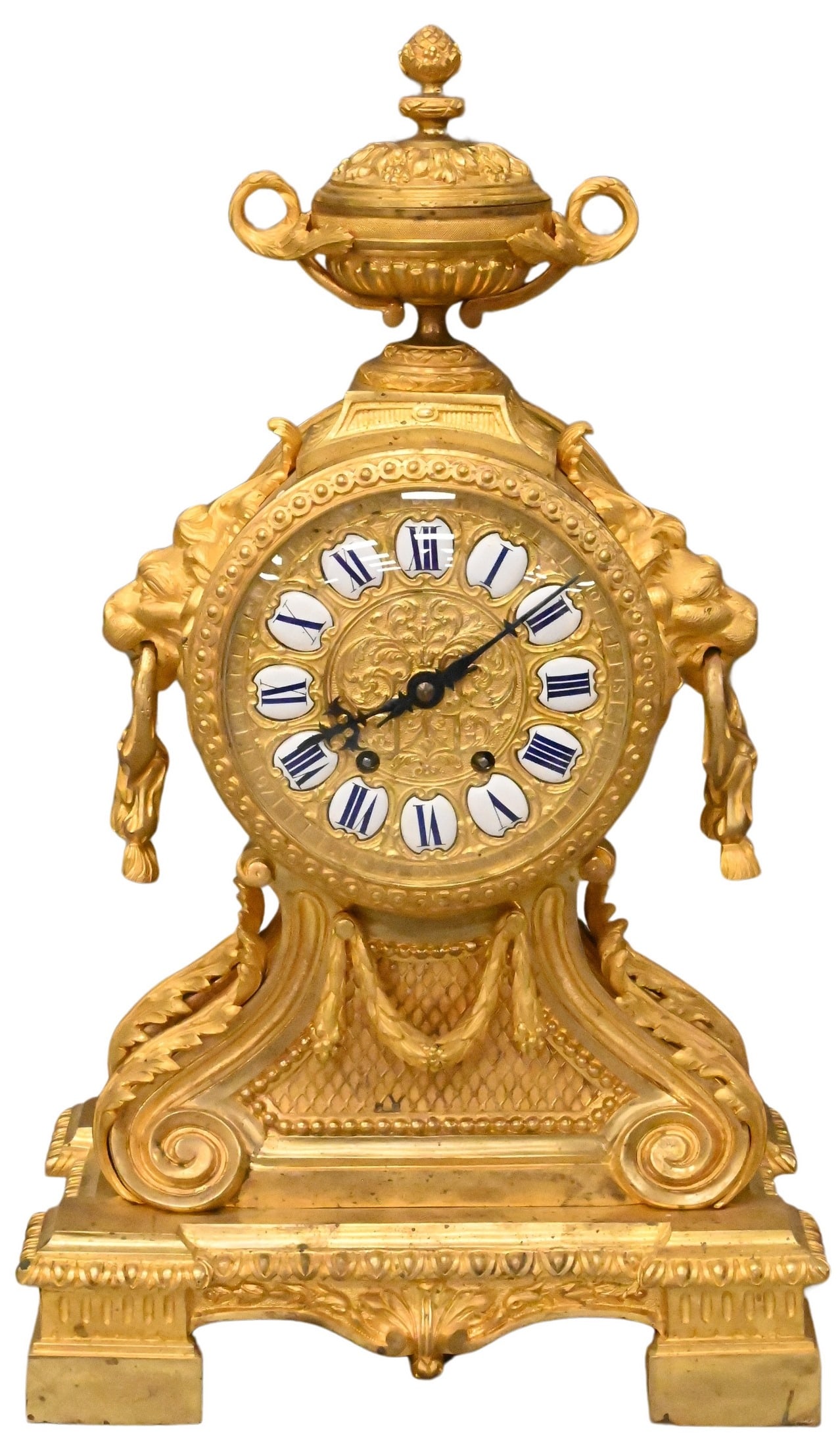 Louis XVI Style Gilt Bronze Mantel Clock (1 of 8)