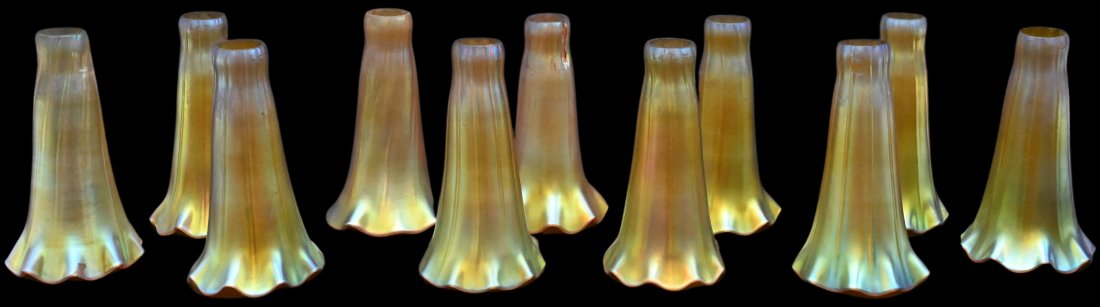 Set of 11 Gold Iridescent Lily Shades (1 of 9)