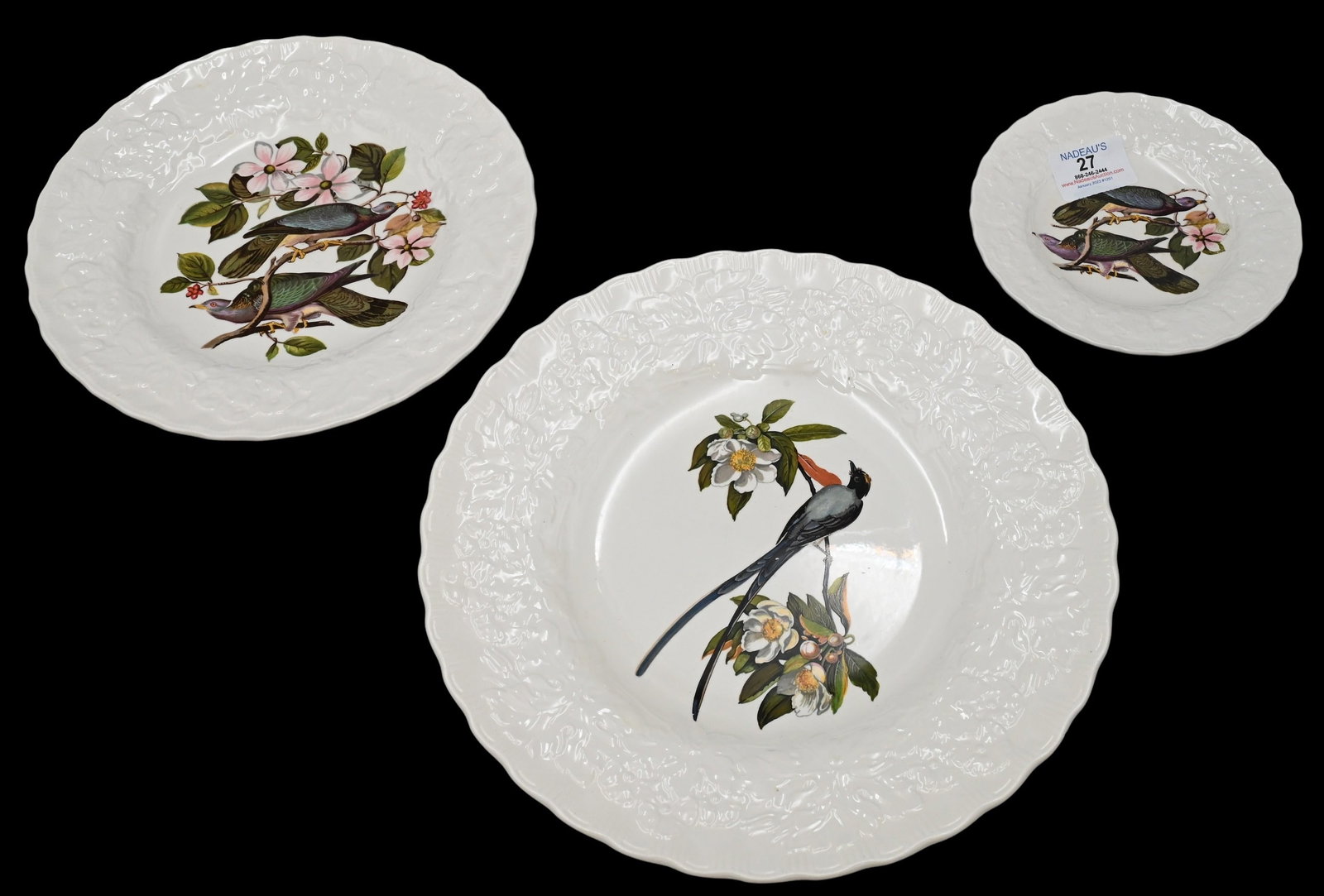42 Alfred Meakin Birds of America Plates and Saucers (1 of 12)