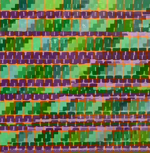 Wayne Gonzales (American b.1957): Wayne Gonzales (American b.1957) Untitled (Rectangles) 2000 Gouache on paper Signed lower right WG'00 12" x 12" Provenance: White Columns Gallery, New York, and Paula Cooper Gallery, W.21 St. New York