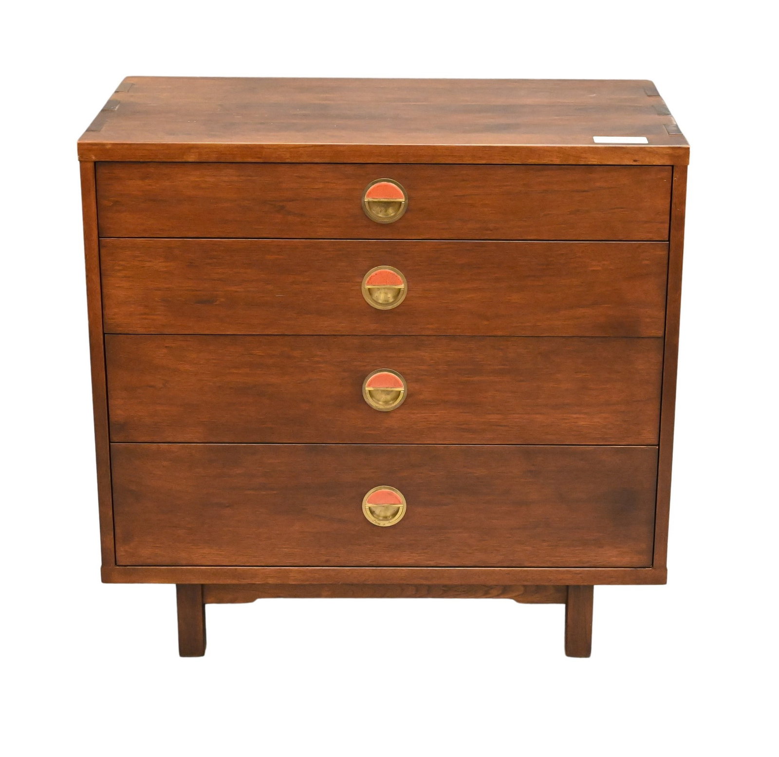 Edward Wormley for Dunbar Walnut Four Drawer Dresser (1 of 6)