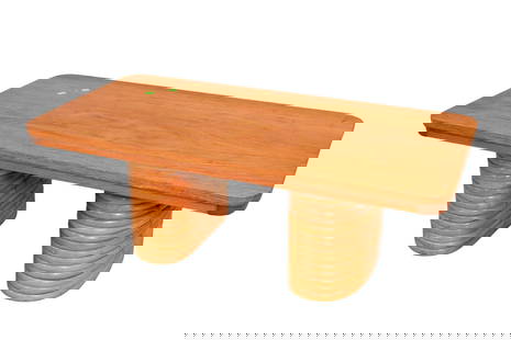Paul Frankl Stacked Rattan Coffee Table: Paul Frankl Stacked Rattan Coffee Table height 14 inches, top 19 1/2" x 39 1/2" Provenance: Estate of Sheila Shevin of Rye, New York