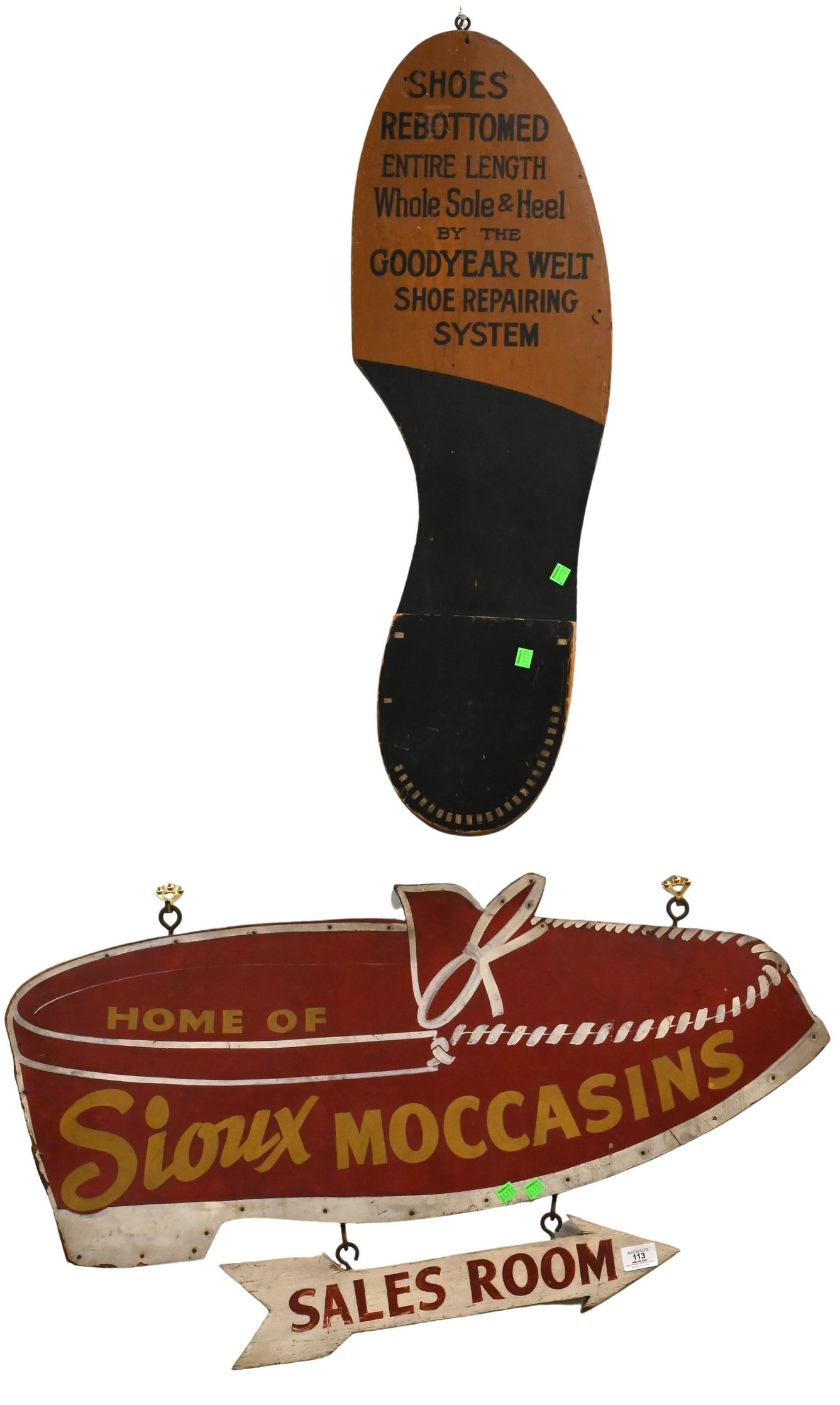 Two Vintage Shoe Advertisement Signs (1 of 4)