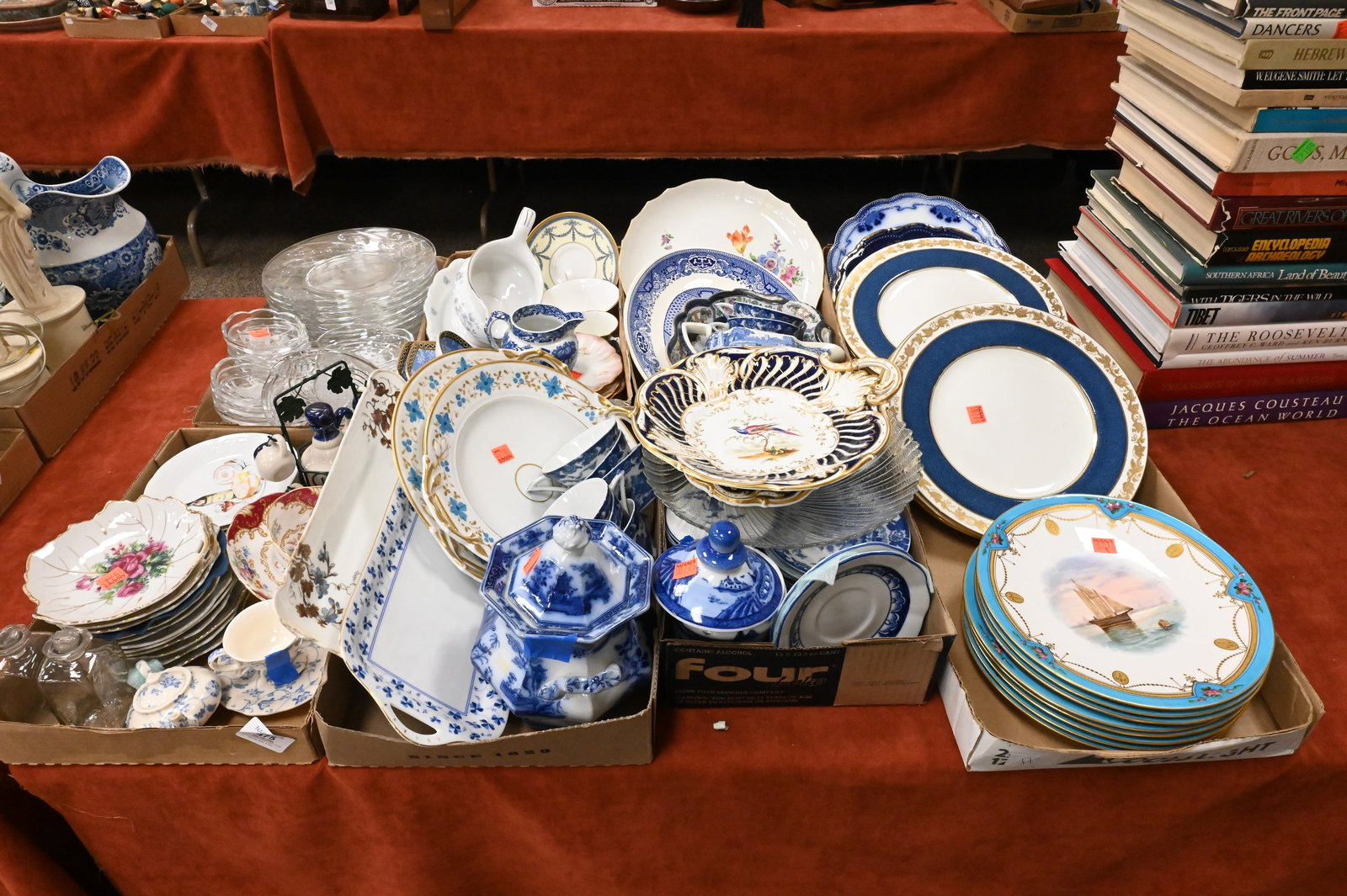Eight Tray Lots of Glass and Porcelain Tableware (1 of 8)