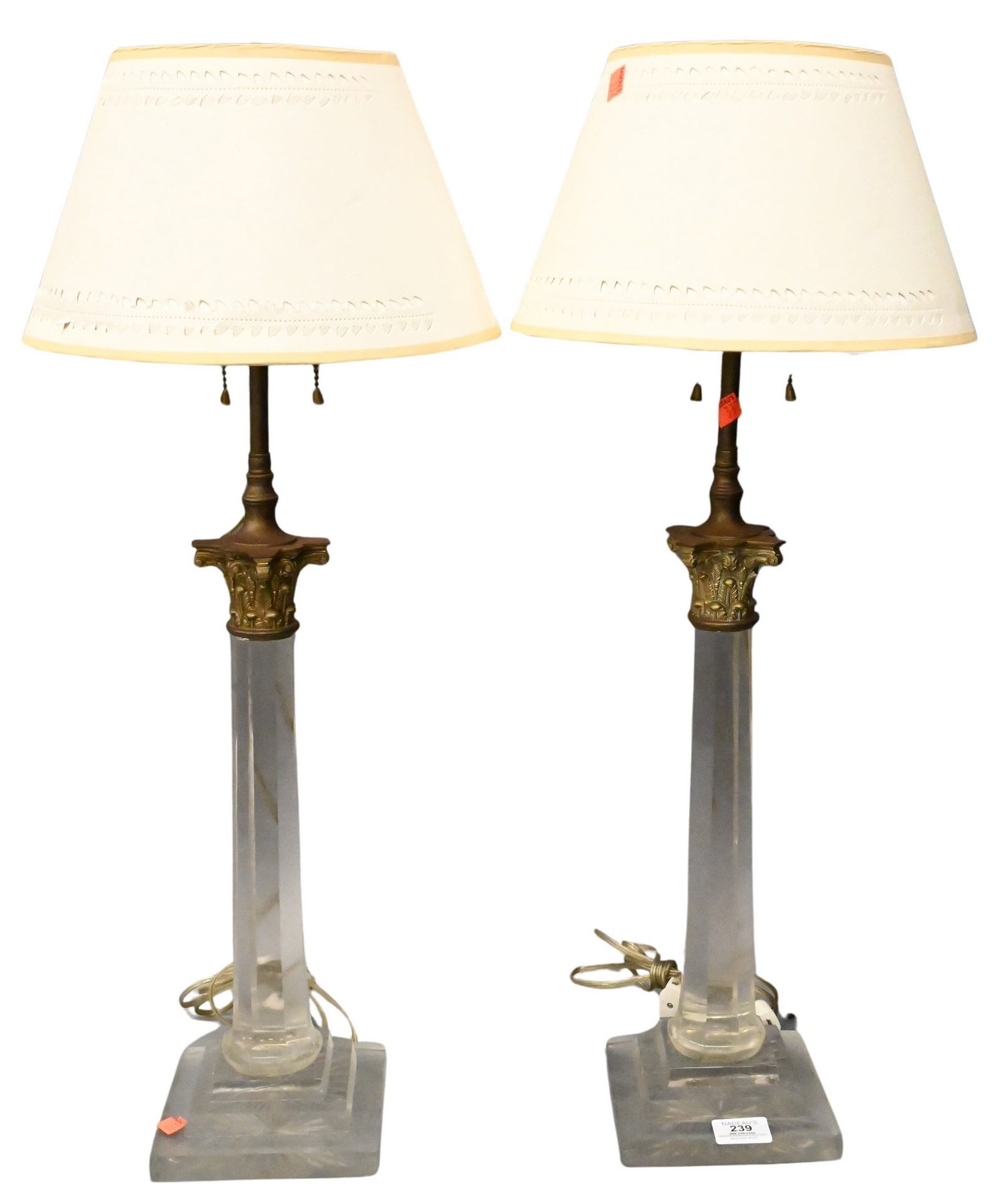 Pair of Cut Crystal Table Lamps (1 of 5)