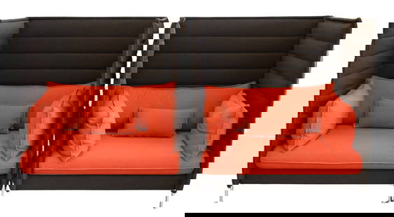A Pair of Ronan and Erwan Bouroullec "Vitra" Alcove Sofas: A Pair of Ronan and Erwan Bouroullec "Vitra" Alcove Sofas height 53 1/2 inches, width 44 inches