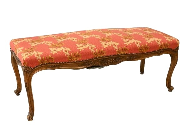 Louis XV Style Bench with Needlepoint Top (1 of 4)
