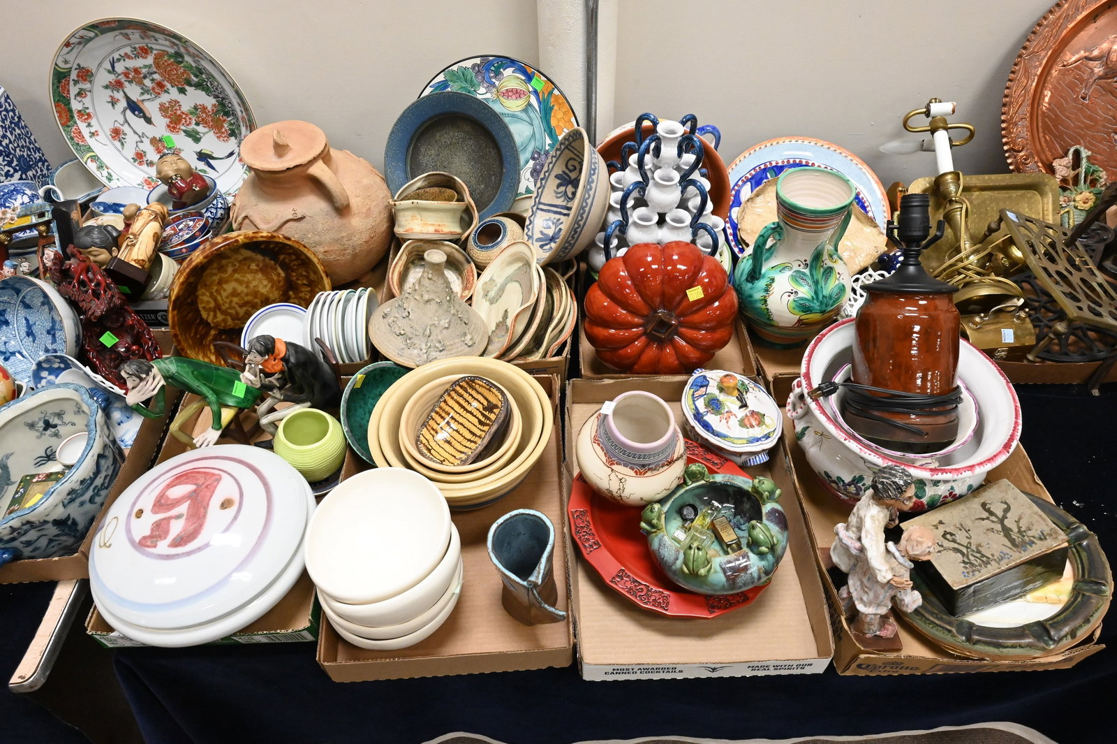 Eight Tray Lots of Assorted Decorative Pottery (1 of 5)