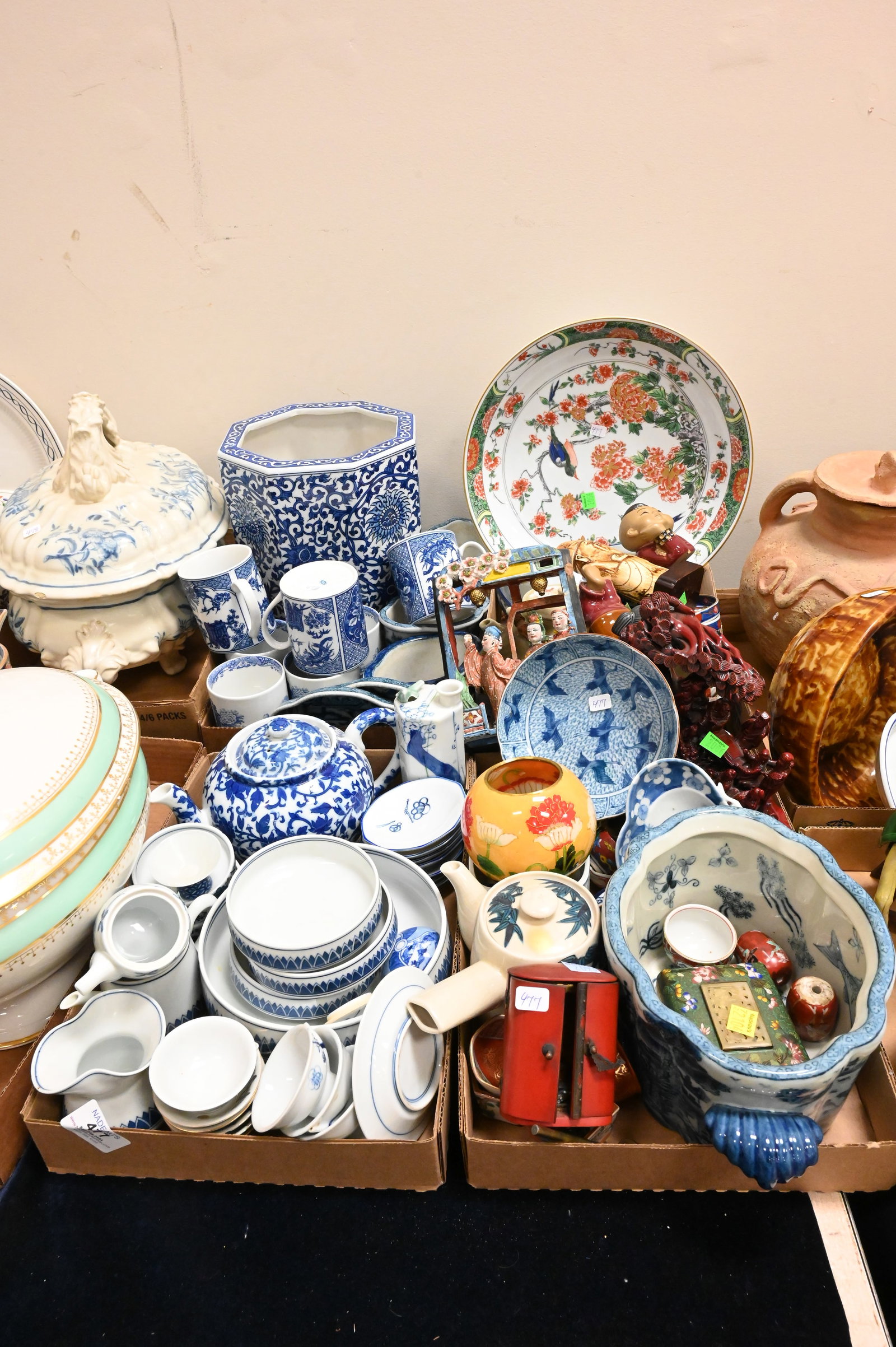 Four Tray Lots of Asian Porcelain (1 of 6)