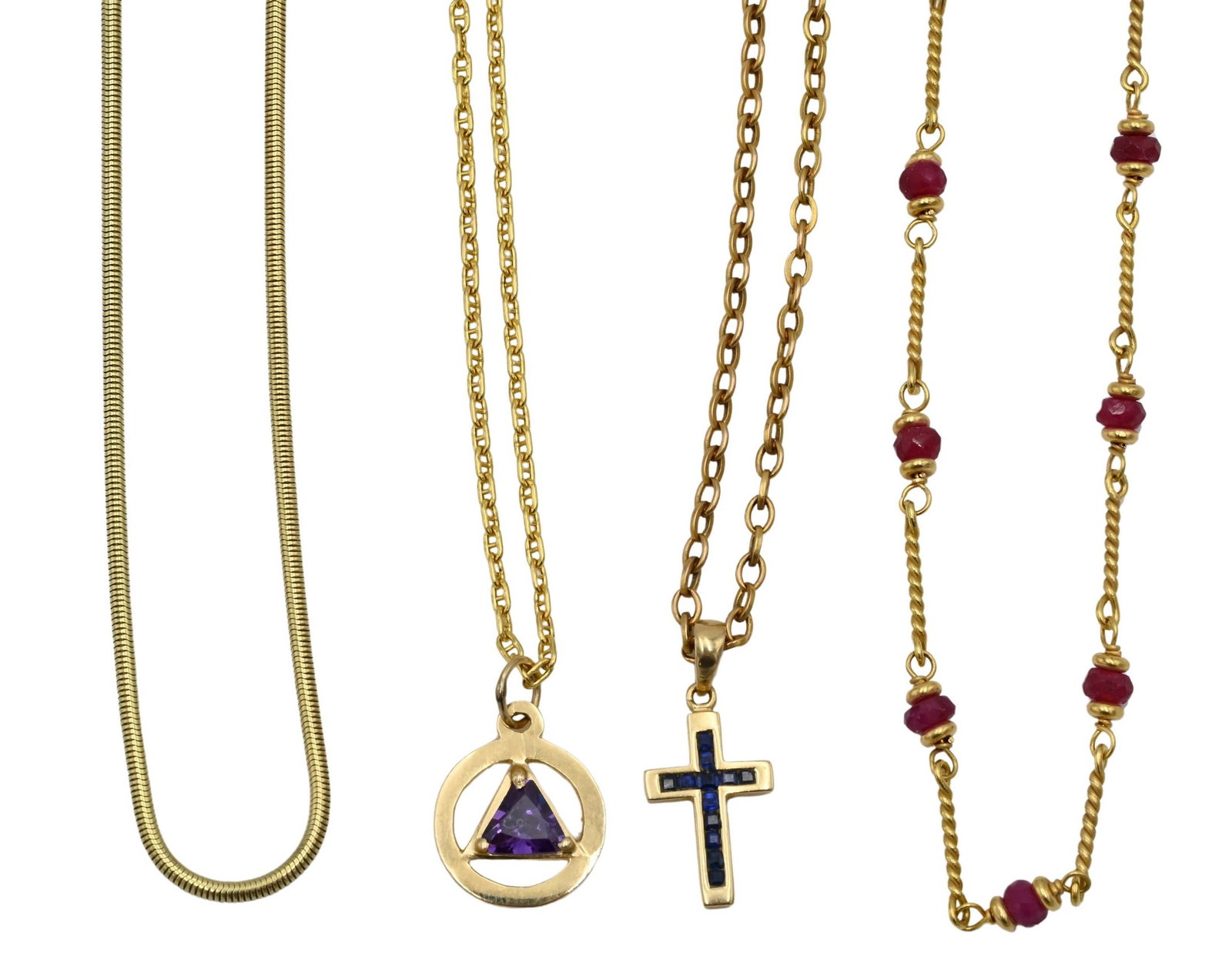 Four 14K Yellow Gold Chains (1 of 4)
