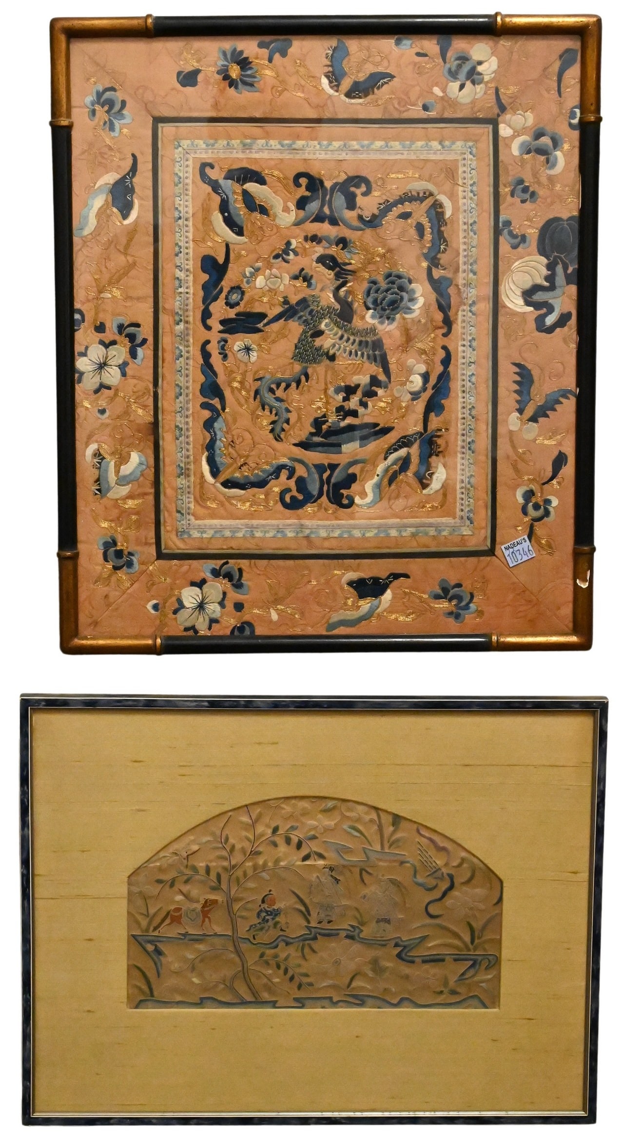 Four Piece Framed Chinese Embroidery Group to include (1 of 5)