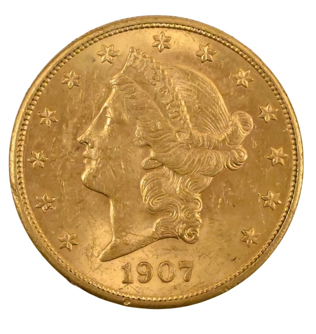 1907 $20 Liberty UNC: 1907 $20 Liberty UNC Provenance: Estate of Thomas Bailey, Manchester, Connecticut