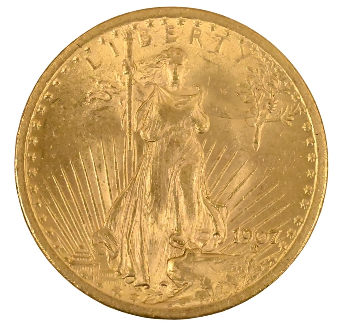 1907 $20 Saint Gaudens UNC (1 of 2)