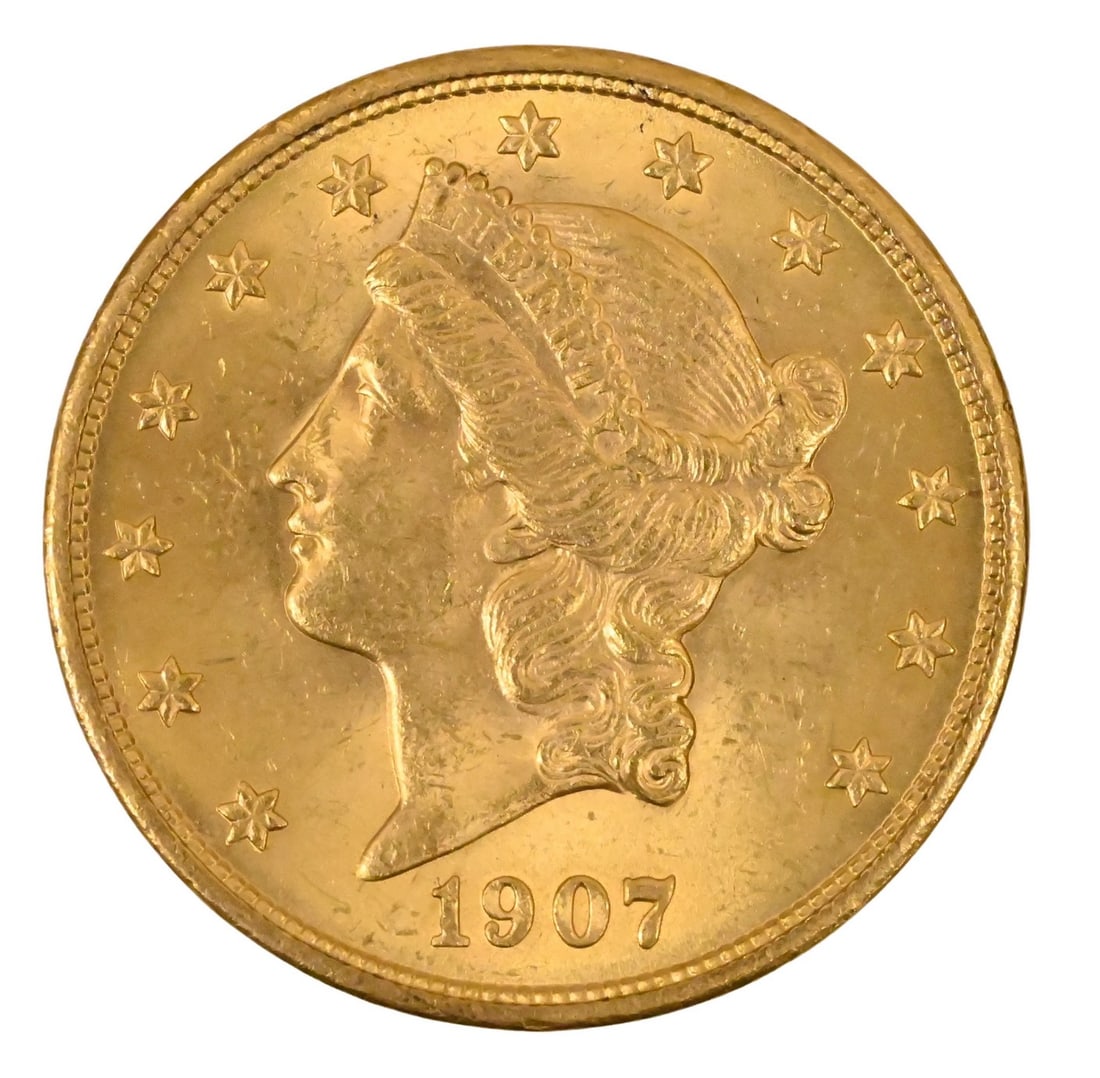 1907 $20 Liberty Gold Choice UNC (1 of 2)
