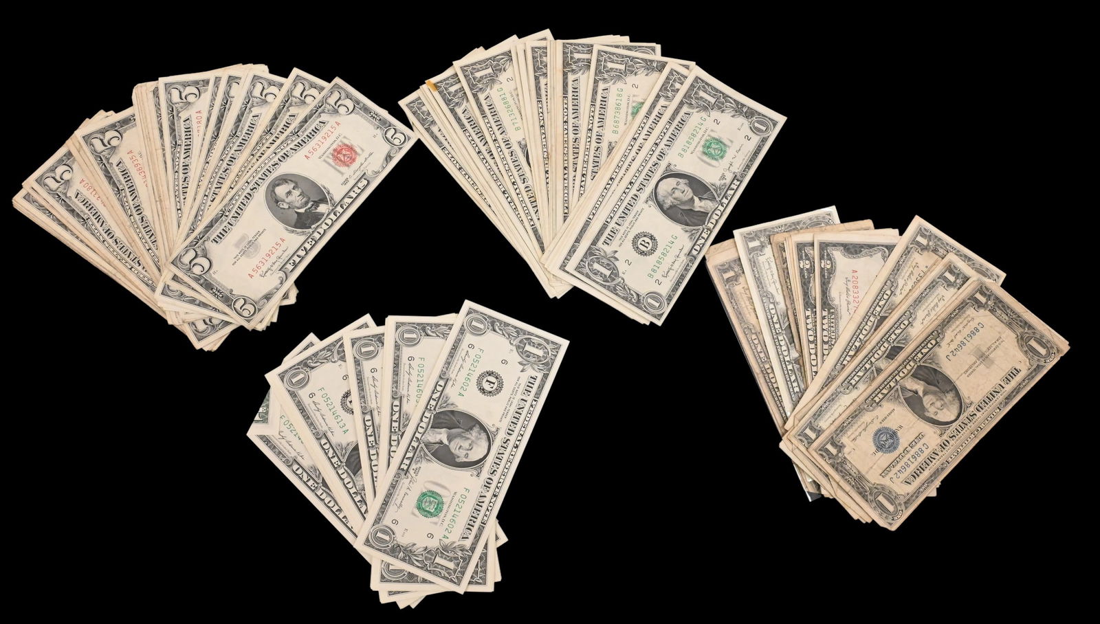 34 Each U.S. $5 Notes from 1928 to 1963 Series in VG to AU (1 of 5)