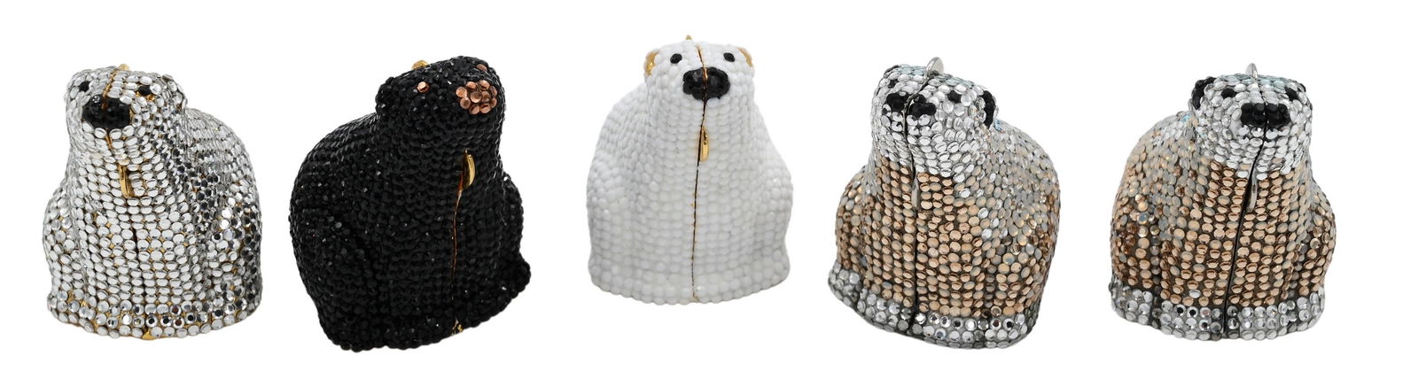 Group of Five Judith Leiber Polar Bear Pill Boxes (1 of 8)