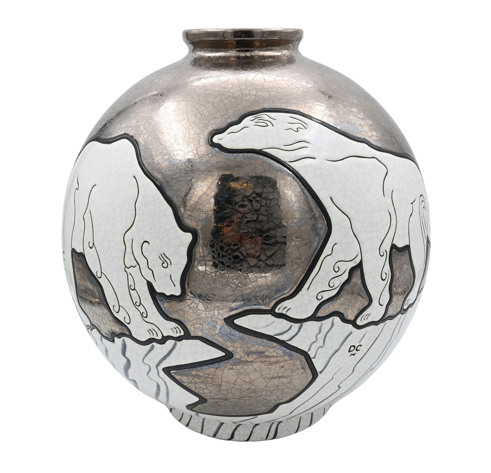 Danillo Curetti (Swiss 1953-1993) for Longuy Farence Polar Bear Vase (1 of 8)