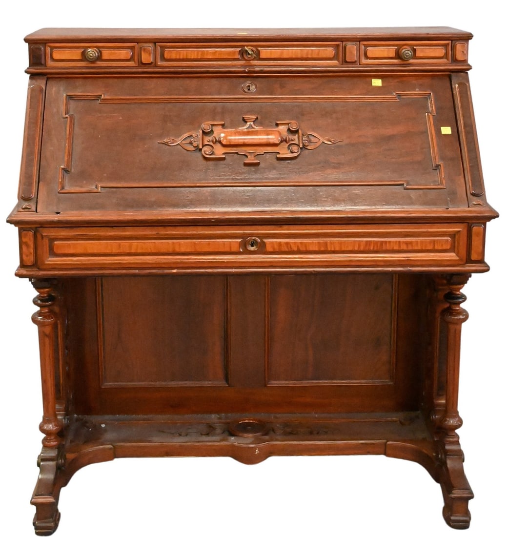 Victorian Walnut Slant Lid Desk (1 of 5)