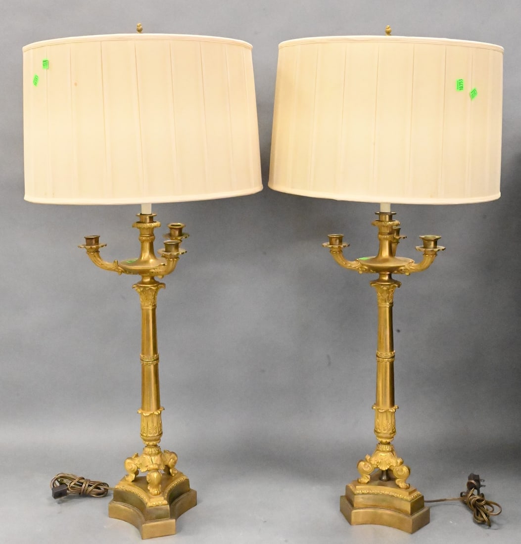 Pair of Gilt Bronze Candelabras (1 of 7)