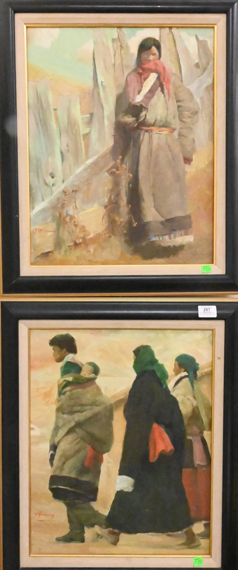 Three Framed Pieces Signed Zhang (1 of 6)