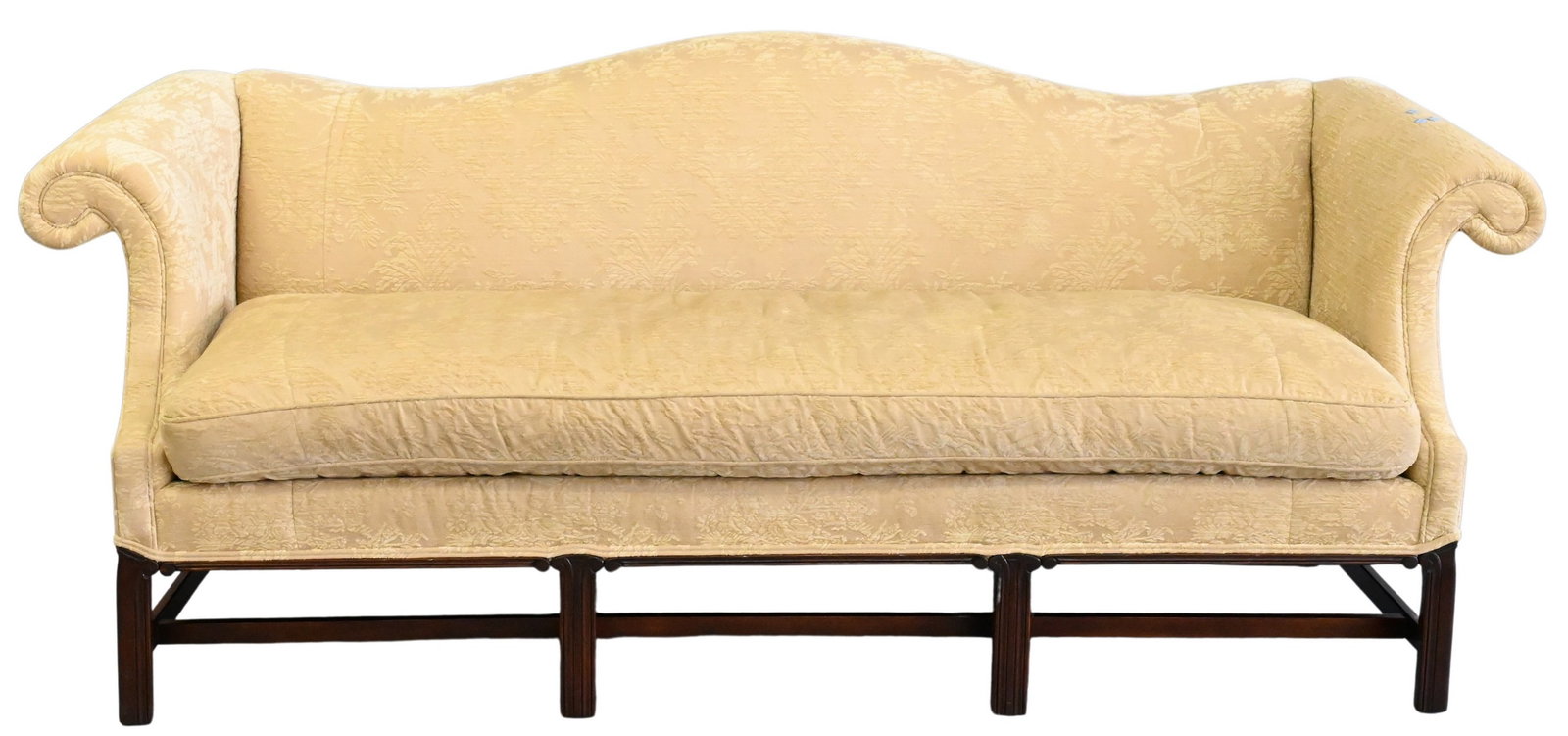 Chippendale Style Upholstered Sofa having Camelback (1 of 4)