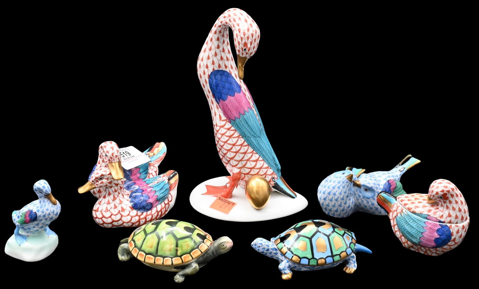 Group of Seven Herend Porcelain Animals (1 of 10)