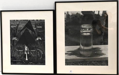 Two Framed Pieces to include: Two Framed Pieces to include David Goldes (American B. 1947) "Vase #1" Silver gelatin print Unsigned 21" x 17" Marilyn Bridges (American B.1948) "Luxor, Las Vegas", 1995 Silver gelatin print 16" x 20"