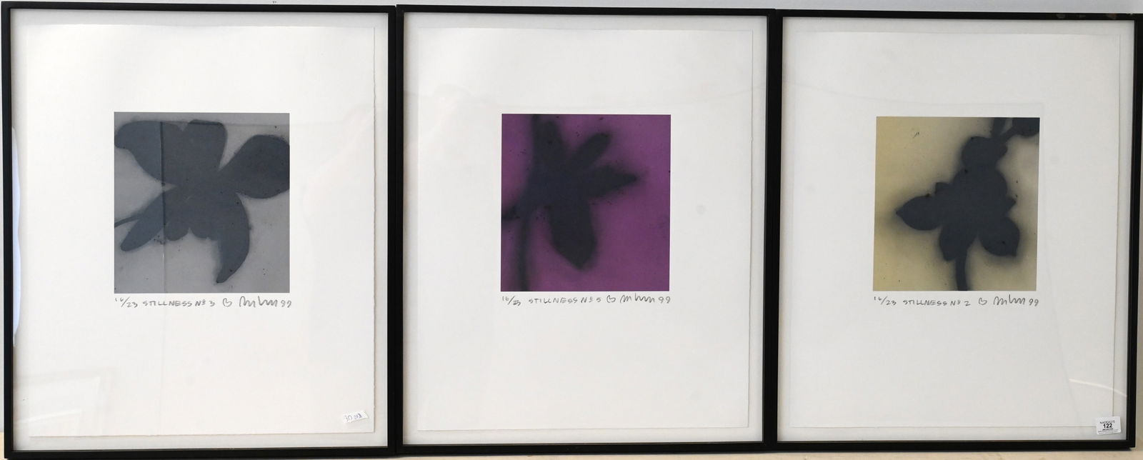 Three: Brad Durham (American B.1952): Three: Brad Durham (American B.1952) "Stillness #2", 1999 Lithograph, edition 16/65 Signed, titled and dated in margin B Durham 30" x 24" "Stillness #3", 1999 Lithograph, edition 16/65 Signed, titled