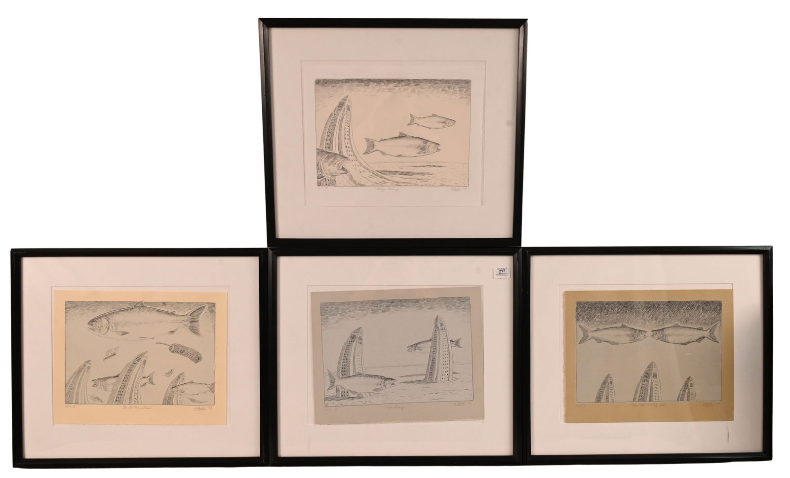 Set of Four Alfredo De Batuc (Mexican/American B. 1950) (1 of 7)