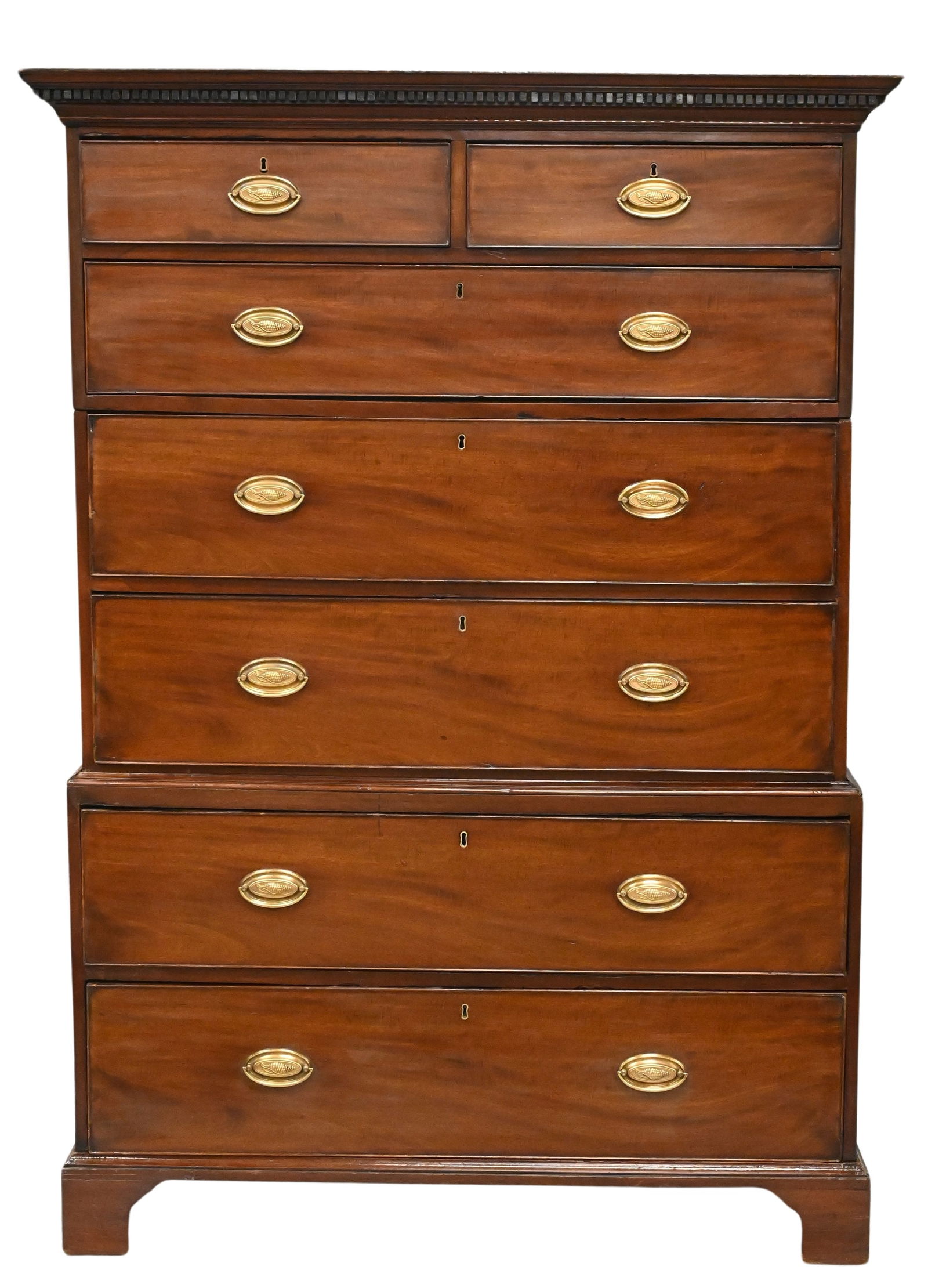 Three Part George III Mahogany Tall Chest (1 of 6)