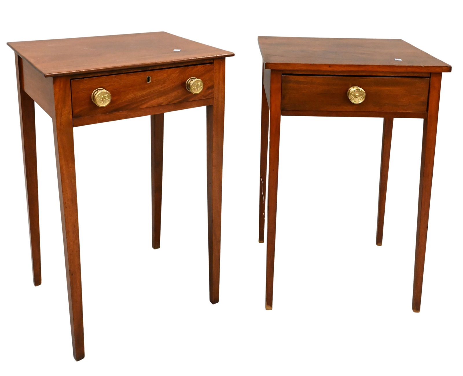 Two Mahogany Federal One Drawer Stands (1 of 4)