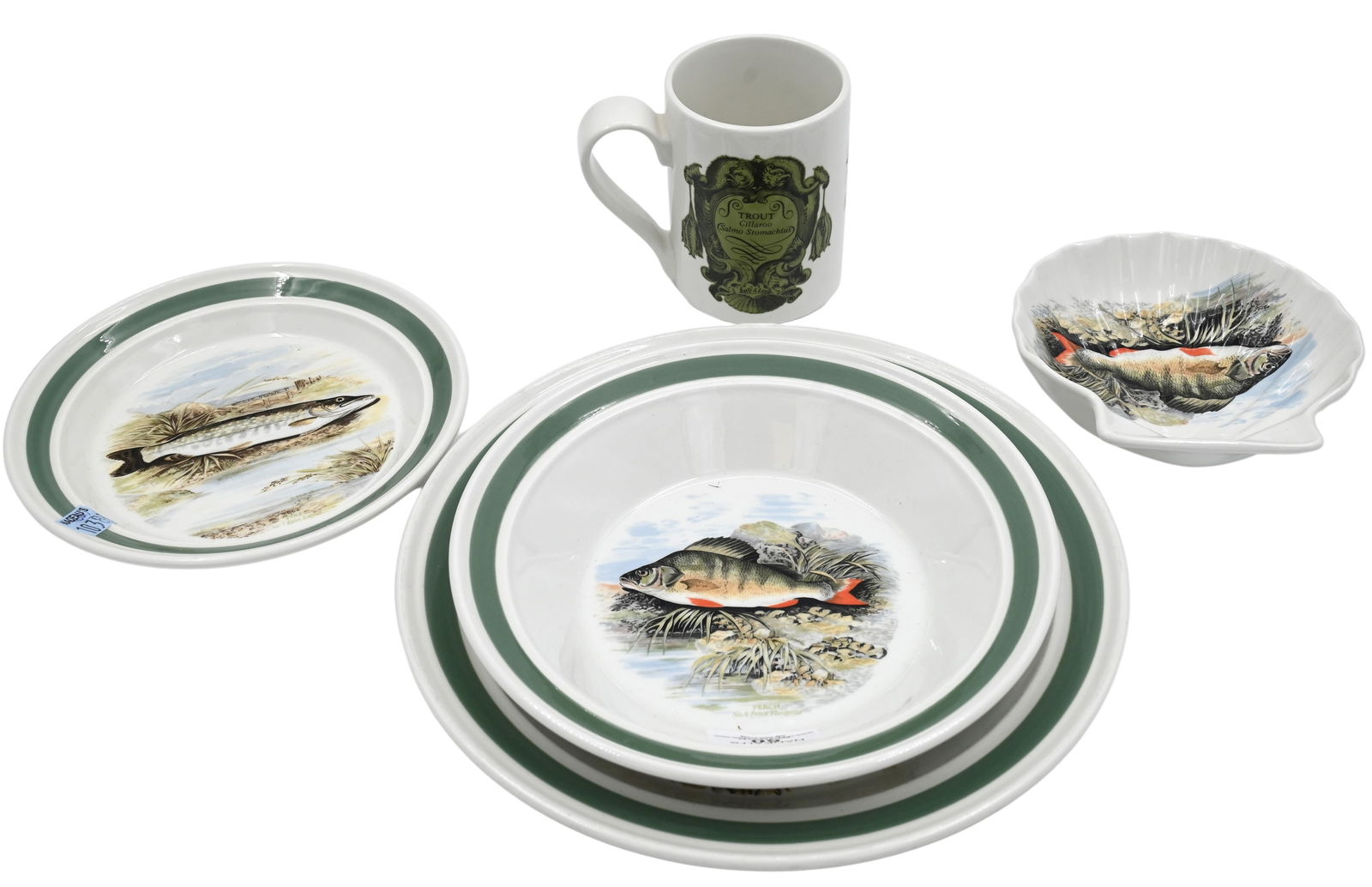 33 Piece Portmeirion "The Compleat Angler British Fishes" A. Lydon Porcelain Service (1 of 6)