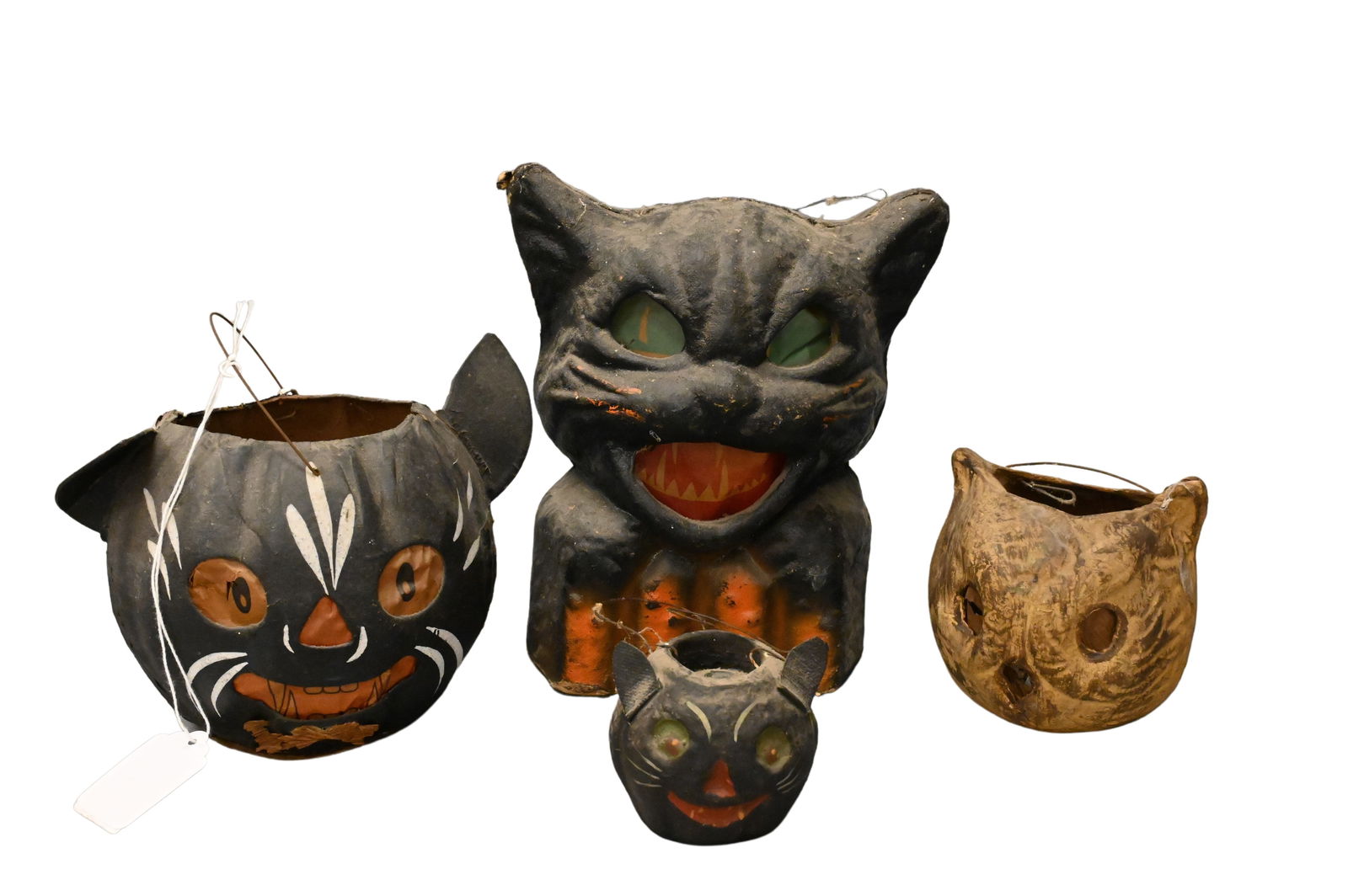 Four Unique Vintage Papier Mache Halloween Lanterns (1 of 6)