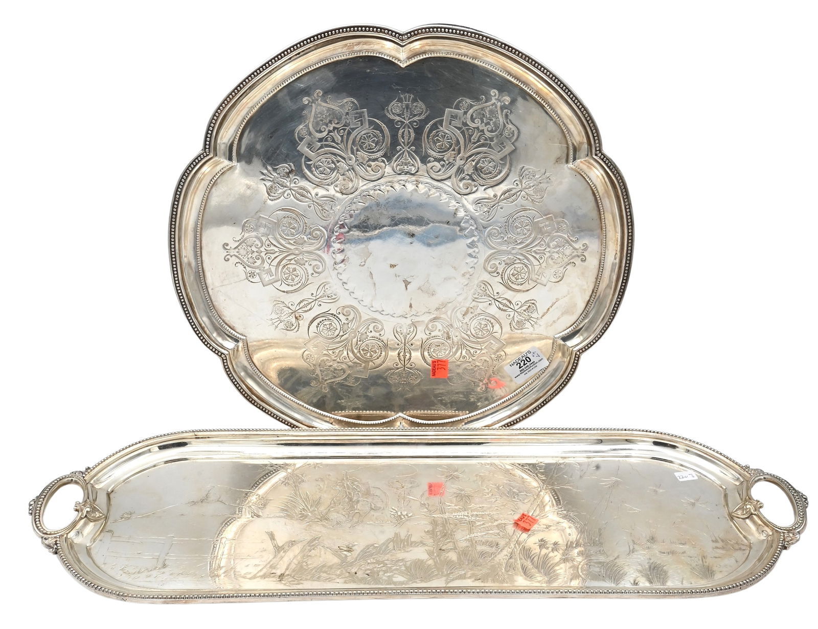 Two Silver Plate Trays (1 of 5)