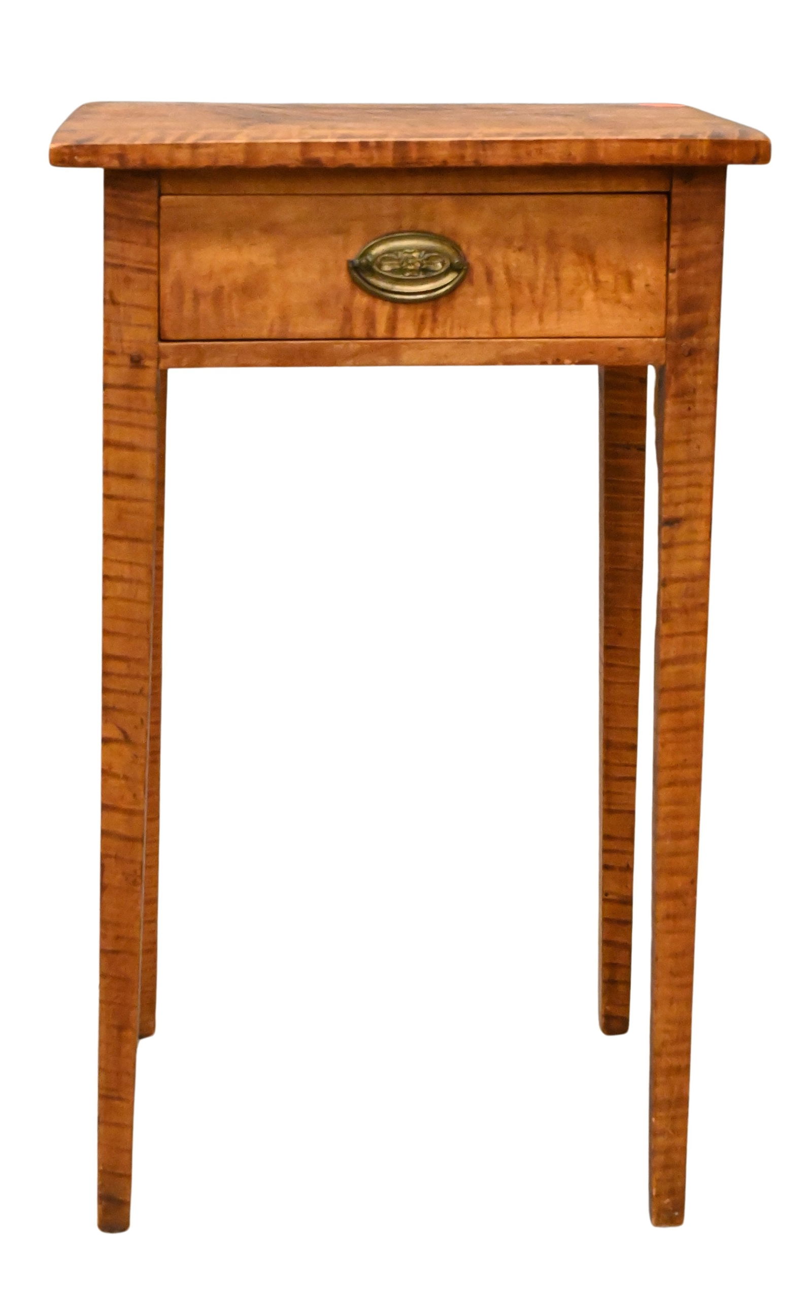 Federal Tiger Maple One Drawer Stand (1 of 3)