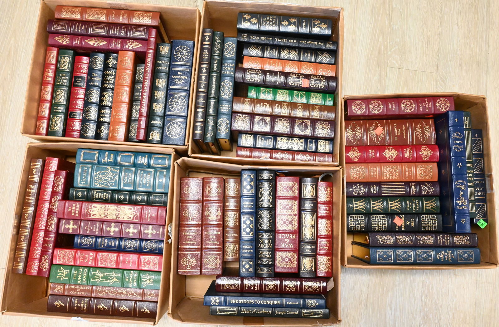 Five Box Lots of Approximately 50 Books Published by The Easton Press Norwalk, Connecticut (1 of 6)