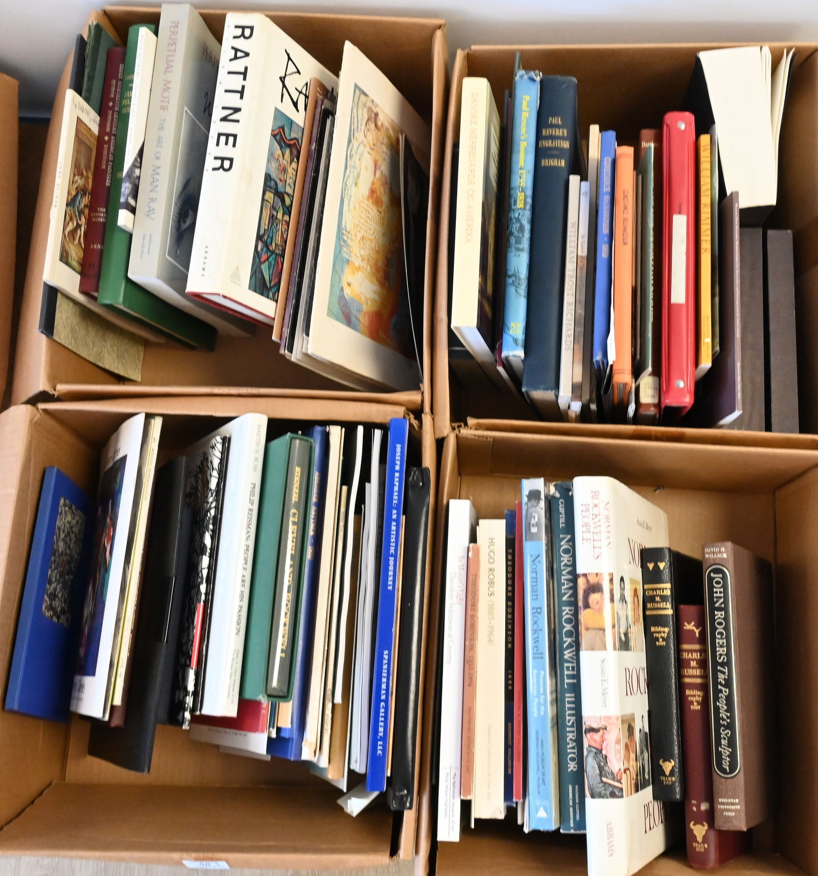 Group of Four Boxes of Art Reference Books and Catalogs (1 of 9)