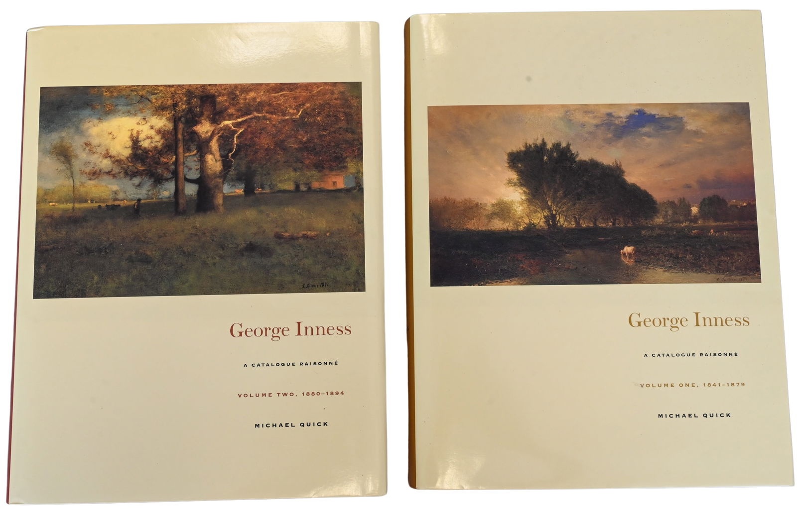 George Inness Catalogue Raisonne Volumes I and II: George Inness Catalogue Raisonne Volumes I and II by Michael Quick, volume 1 1841-1879, volume 2 1880-1894, with slip case Provenance: Kennedy Galleries, Inc. New York